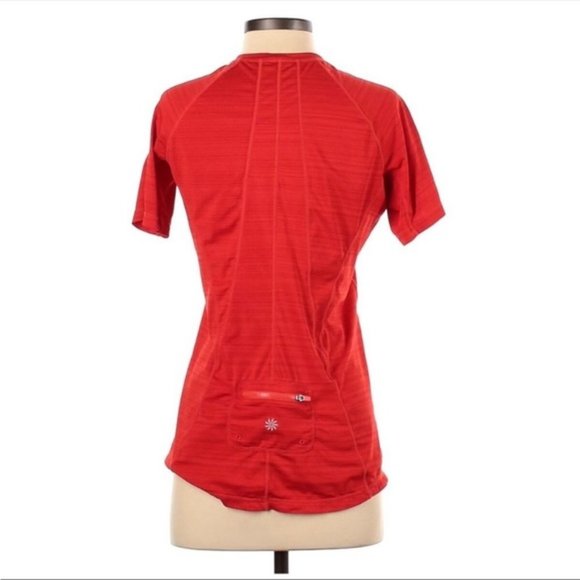 Athleta Pacifica Rash guard tees short sleeve orange color Sz S - Picture 8 of 8